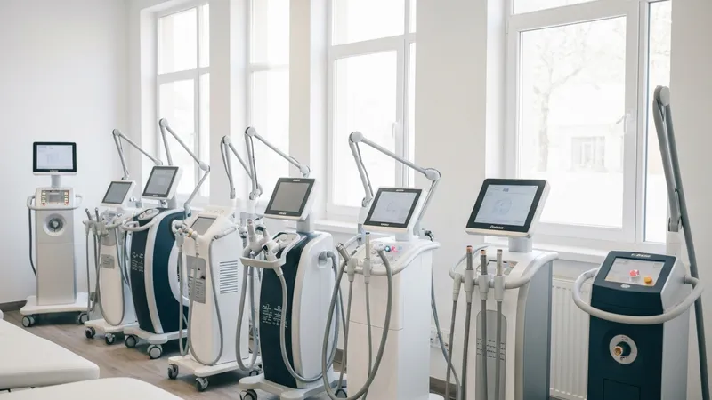 équipements utilisés dans les cliniques d'épilation laser